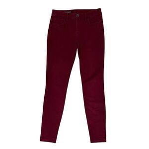Kut From The Kloth Ultra Skinny Pants Size 2 Dark Red Jennifer 95% Cotton